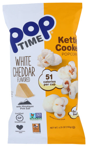 Poptime Kettle Popcorn White Cheddar