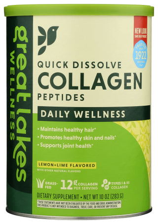 Great Lakes Wellness Collagen Powder Lemon Lim